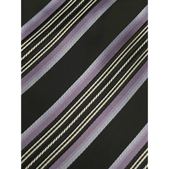Gianfranco Black Purple 100% Polyester Men’s Neck Tie Made In China - Picture 9 of 9